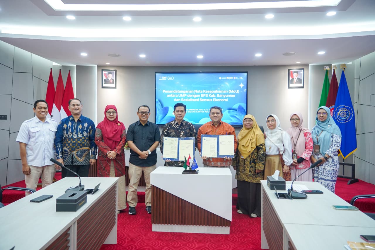 UMP dan BPS Banyumas Teken MoU, Siap Sukseskan Sensus Ekonomi 2026 dan Optimalisasi Riset Berbasis Data